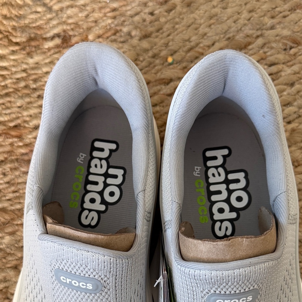 CROCS Light Gray Mesh Slip-Ons - Picture 2 of 6
